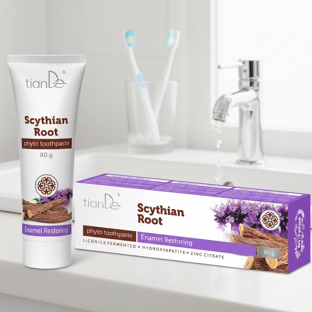 Zubní fytopasta na obnovu skloviny Skytský kořen
