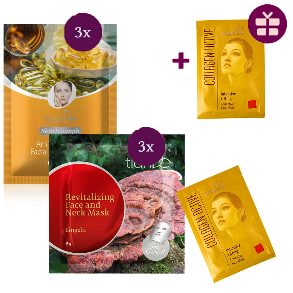 Trio omlazujících masek pro zářivou a vypnutou pleť