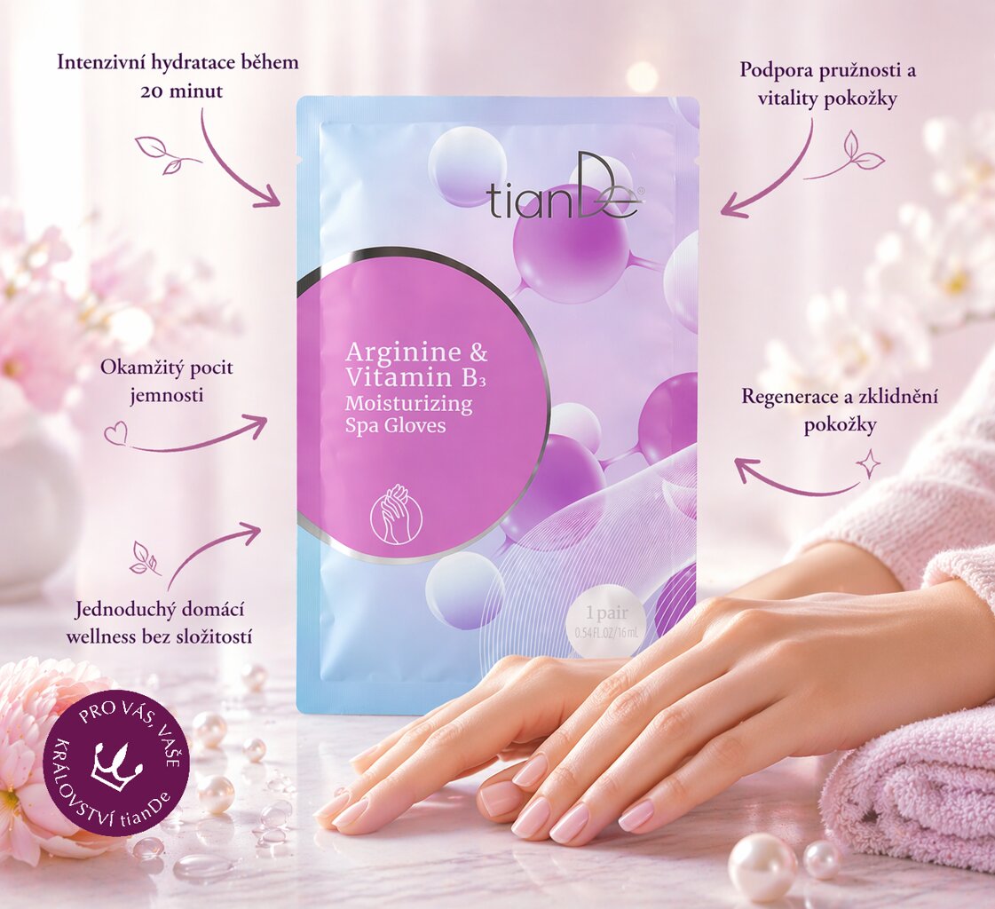 Hydratační spa rukavice s argininem a vitamínem B3