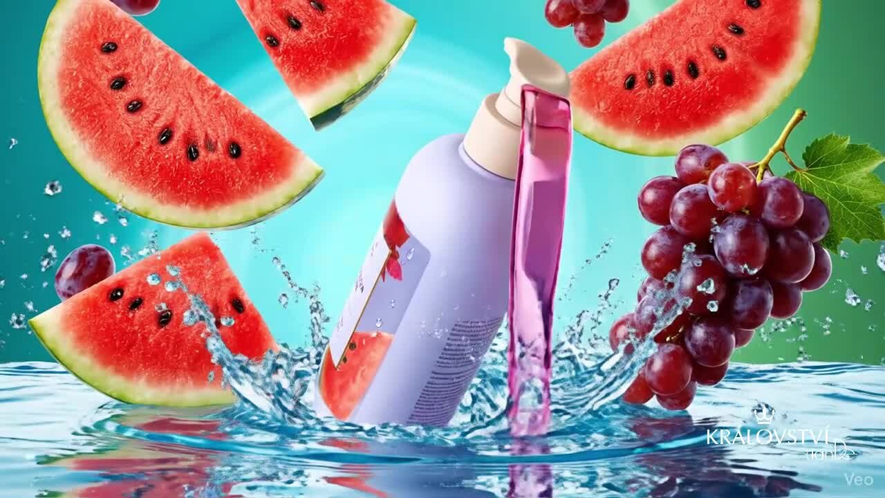 Hydratační sprchový gel Vodní meloun a Hrozny, 470 g