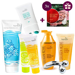 Zpevňující péče o obličej, krk a dekolt s kolagenem