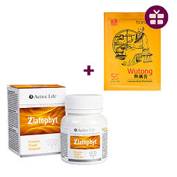 Zlatofyt s teplou náplasťou Wutong na každý deň