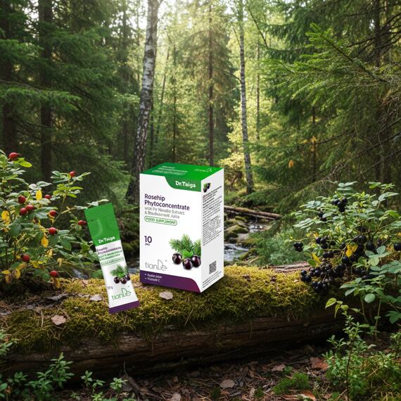 Extrakt z jedlového jehličí s šípkovou a rybízovou šťávou