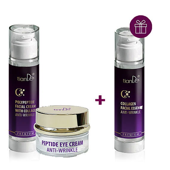 Prémiová súprava proti starnutiu s peptidmi a kolagénom