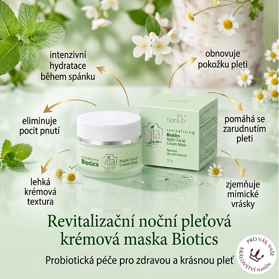 Revitalizační noční pleťová krémová maska Biotics