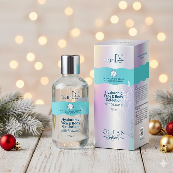 Hyaluronový gel-lotion na obličej a tělo s mořskými řasami, 220 ml